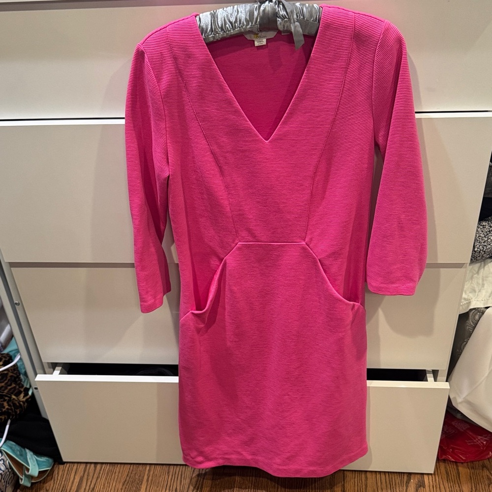 Boden Pink Long Sleeve Dress